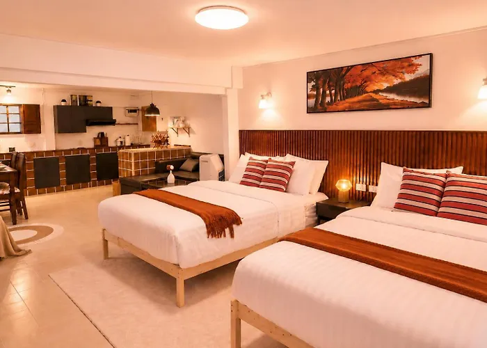 公寓 Cozy 2 Queen Bed With Vintage Kitchen At Phayathai Bts